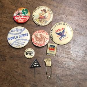 9 Vintage Pins
